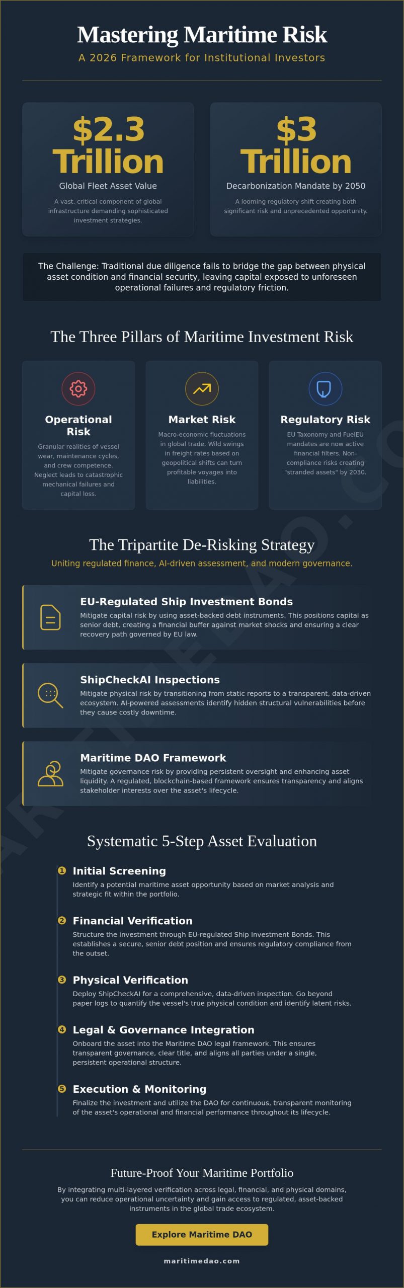 How to De-Risk Maritime Investments: A Comprehensive 2026 Framework