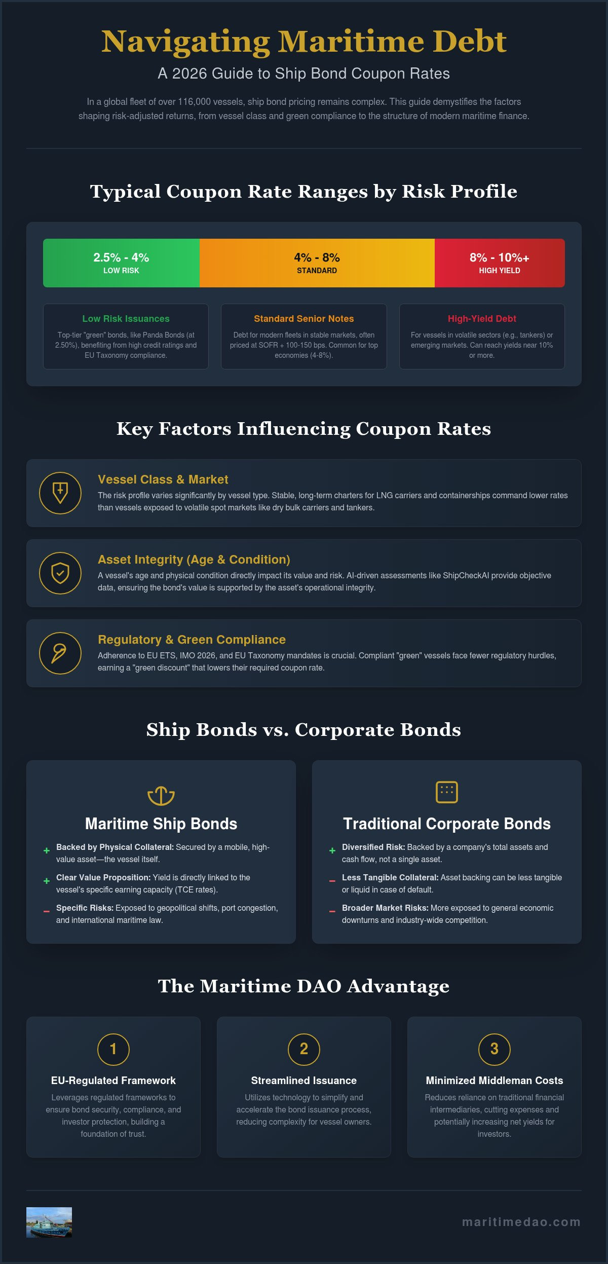 Typical Coupon Rate for Ship Bonds: 2026 Maritime Finance Benchmarks